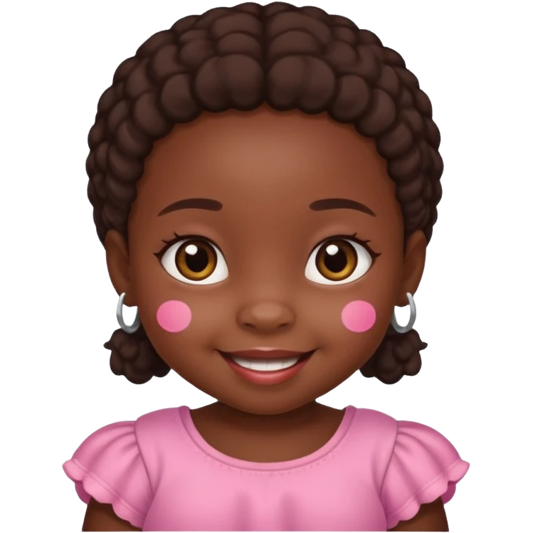 African baby girl emoji