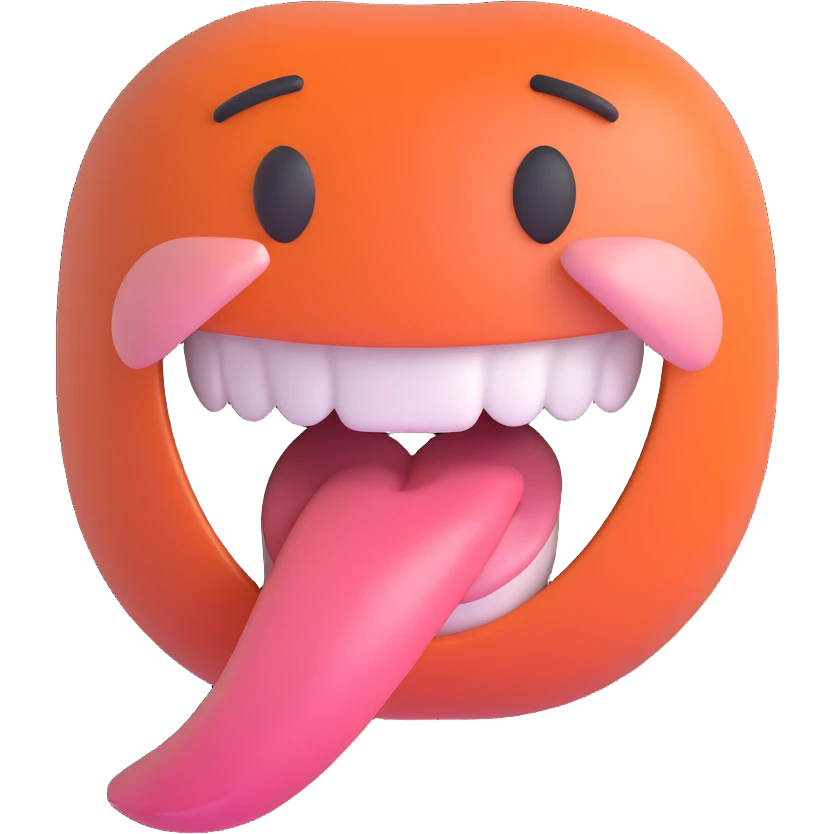 smiling with tongue sticking out
add the words  I’m talking bout innatt  emoji
