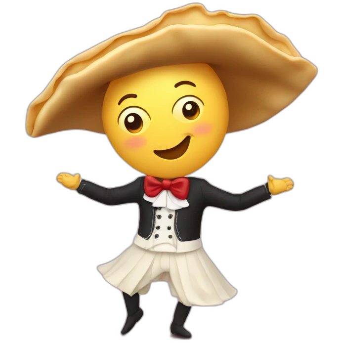 Crêpe bretonne qui danse emoji