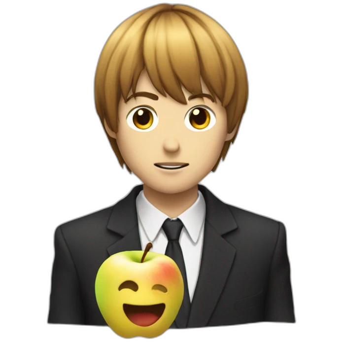 Light Yagami avec pomme emoji