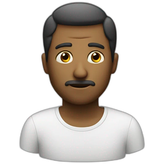 man with a doubtful face emoji