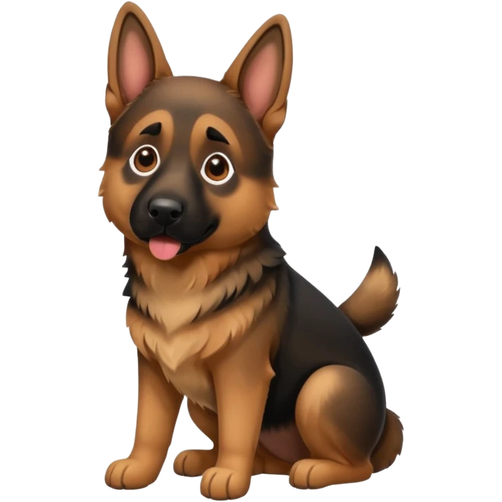 German shepherd pooping  emoji
