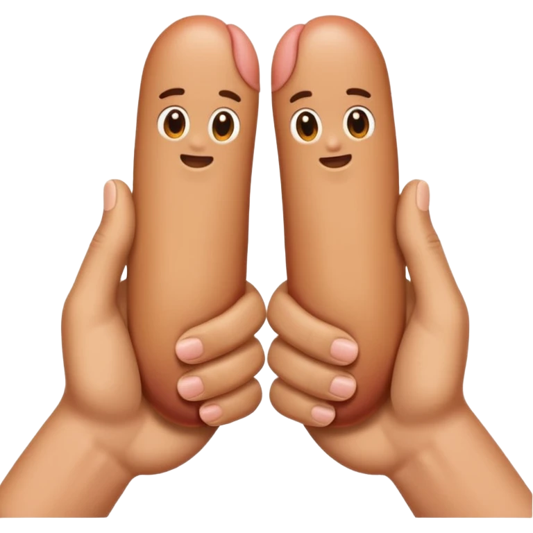Hand squeezing dick emoji