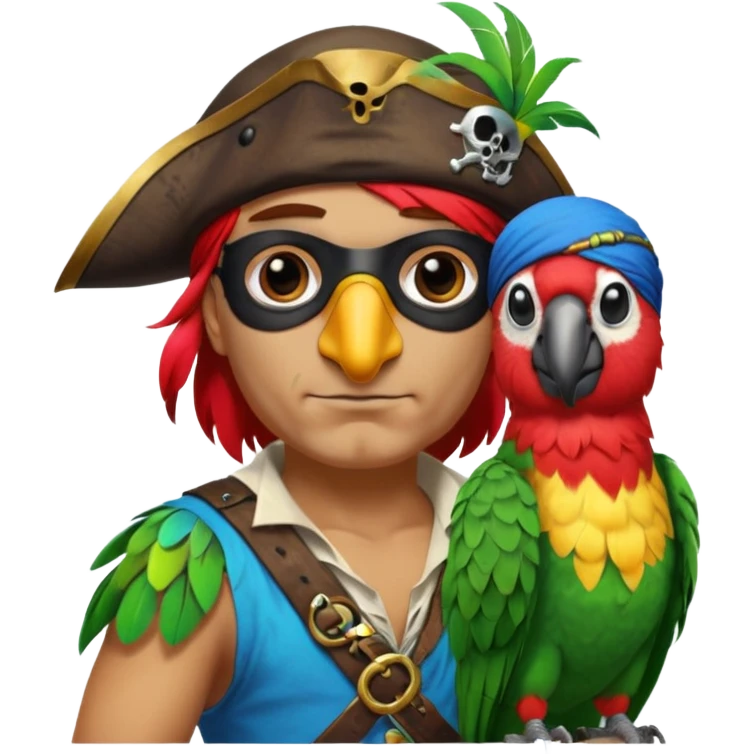 pirate and parrot emoji