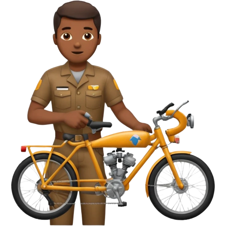 black man Bike Repair Mechanic emoji