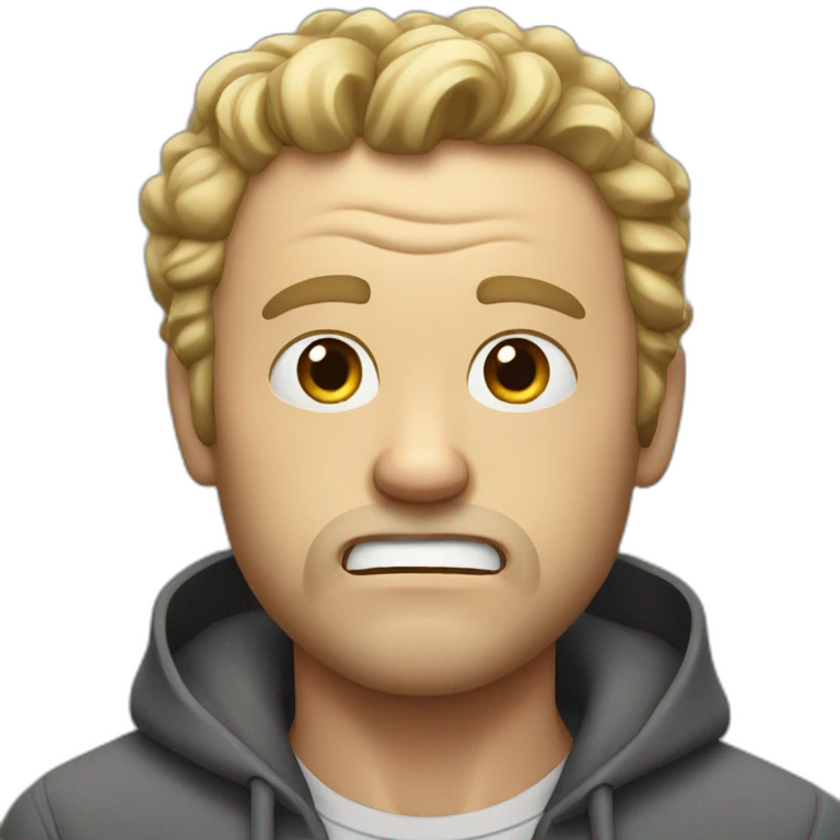 hangry white man emoji