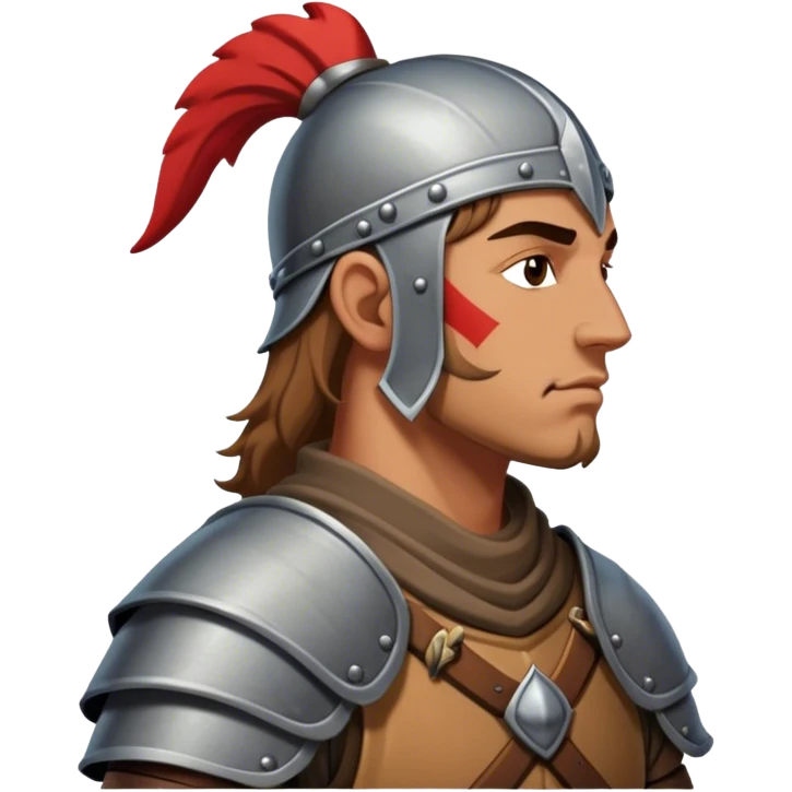 medieval warrior seen in profile emoji