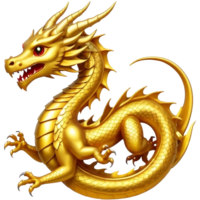 make a gold dragon circling this symbol 滅 emoji