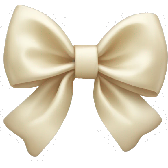 Cream bow emoji