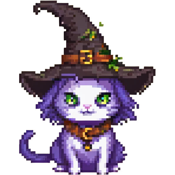 purple witch cat emoji
