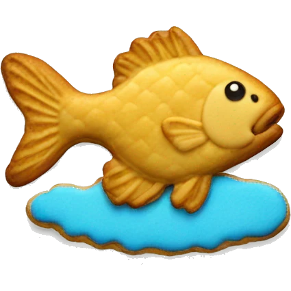 Fish shaped cookie emoji