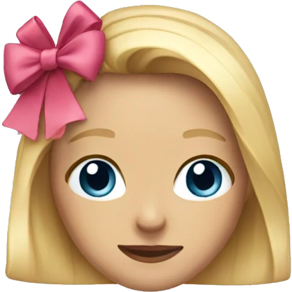 A blonde with a bow emoji