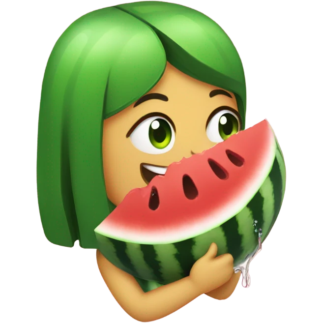 Person eating watermelon  emoji