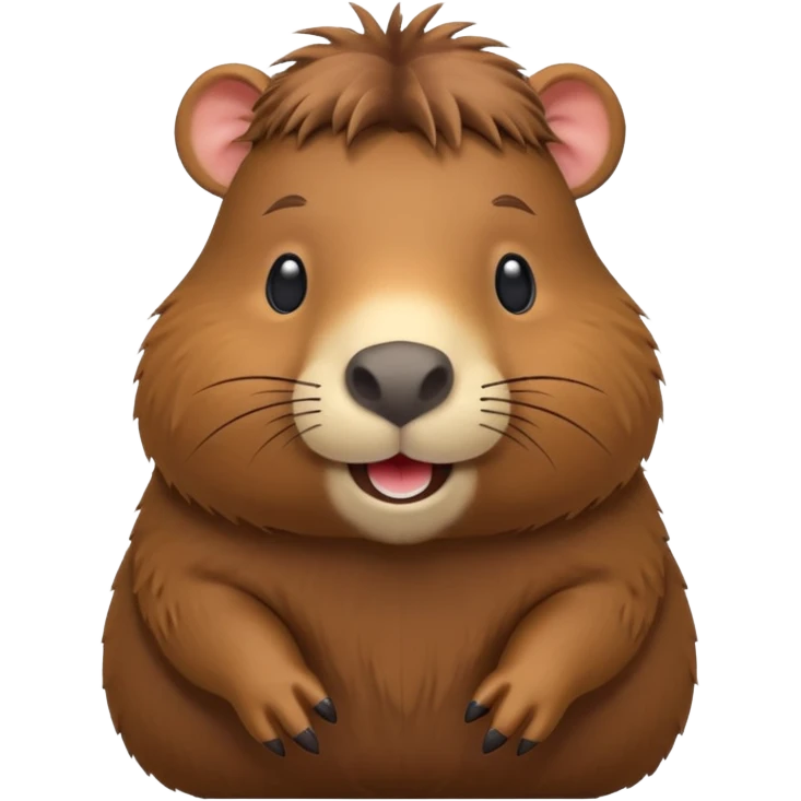 3d style capybara emoji
