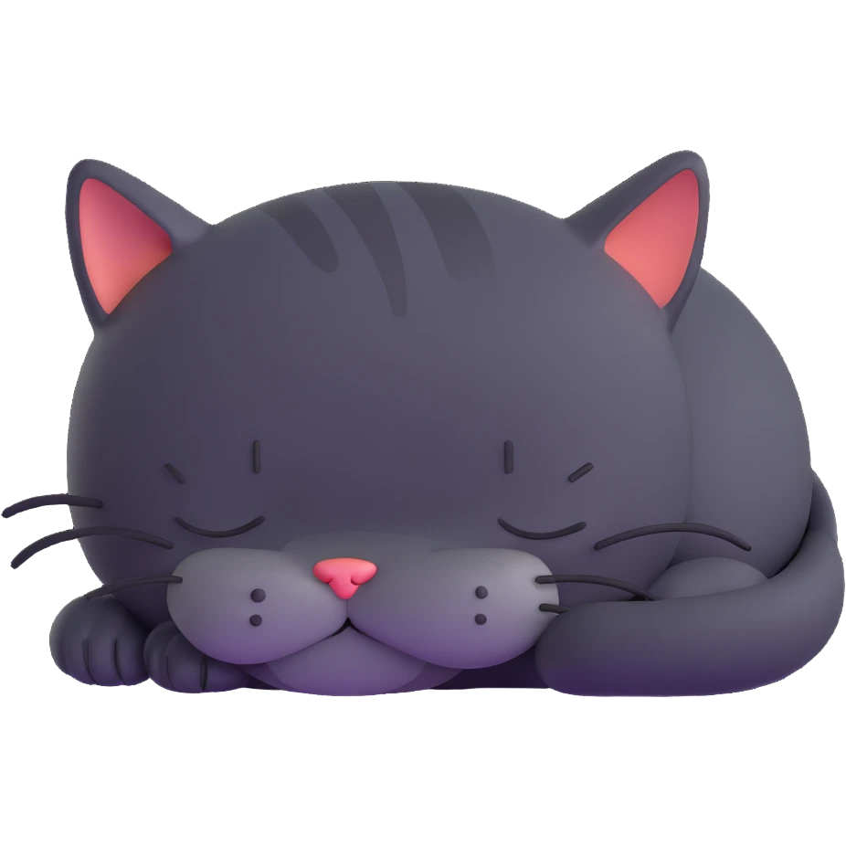 tired sleeping cat emoji