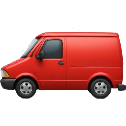 a full red courier van emoji