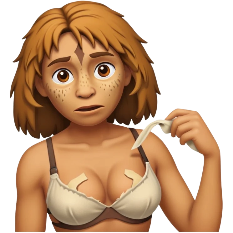 neanderthal cloth bra emoji