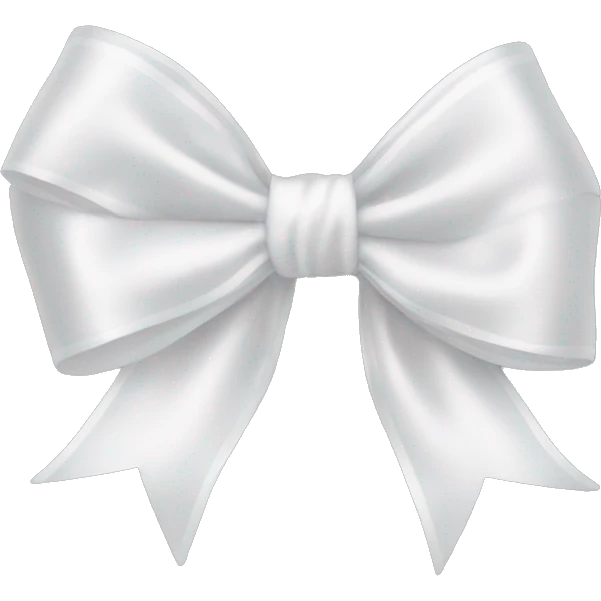 white satin bow emoji