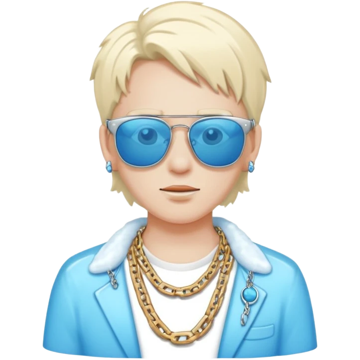 🥶 with chain and sungalsses emoji