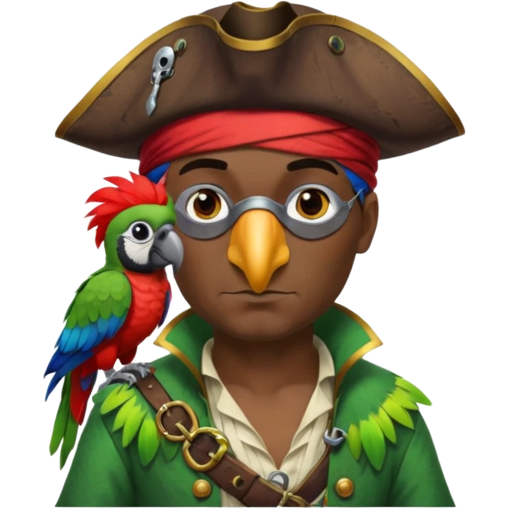 pirate and parrot emoji