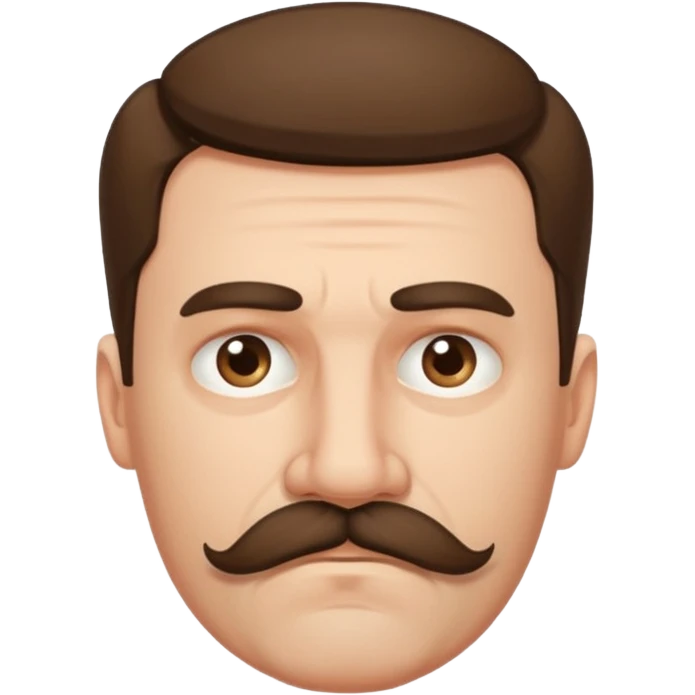  sad 35 years old father with mustache  emoji