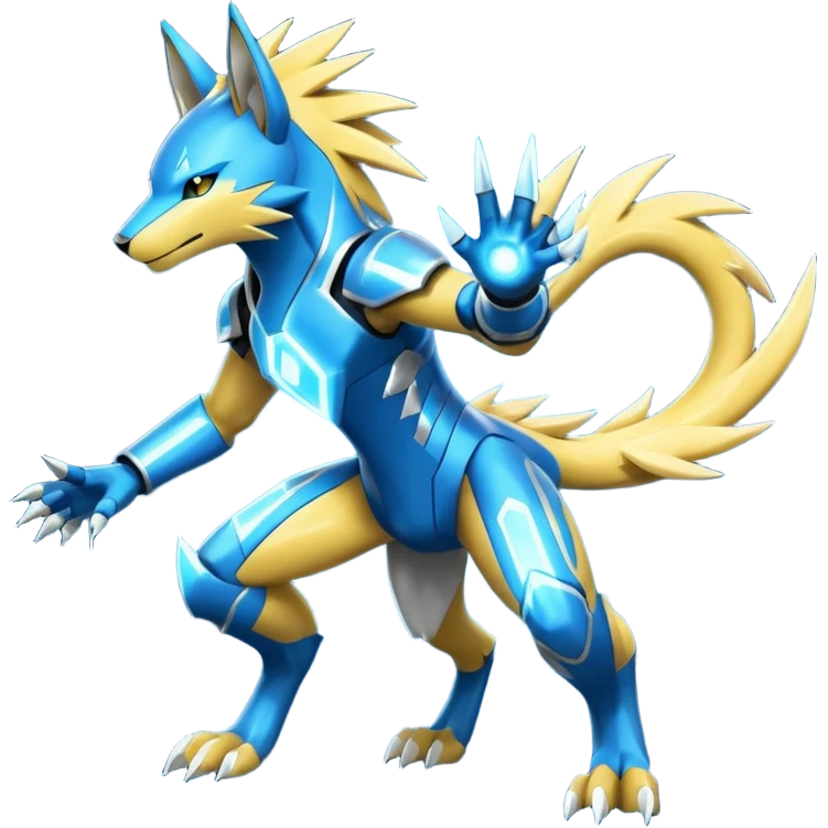 Modern Futuristic Cyber-Manectric-Zeraora-fusion (full body) emoji