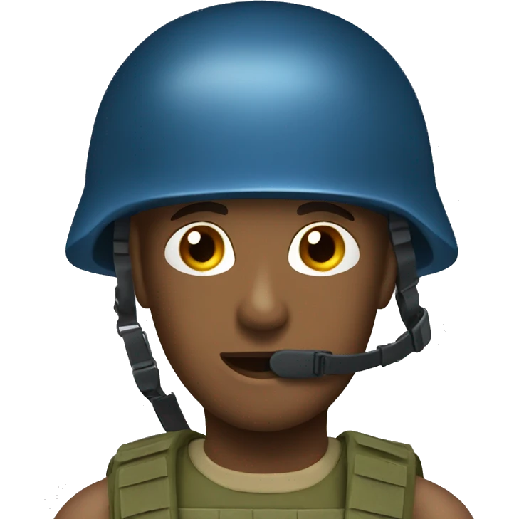 Army blue helmet emoji