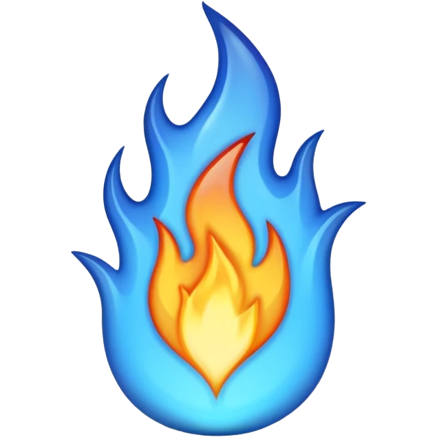 Blue fire emoji