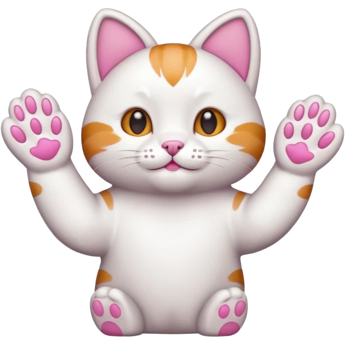 Waving cat paw emoji