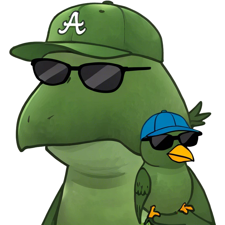 cool guy with bird  emoji