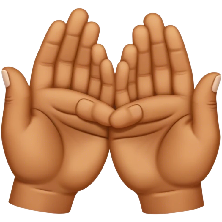 palms touching clap another's hand
 emoji