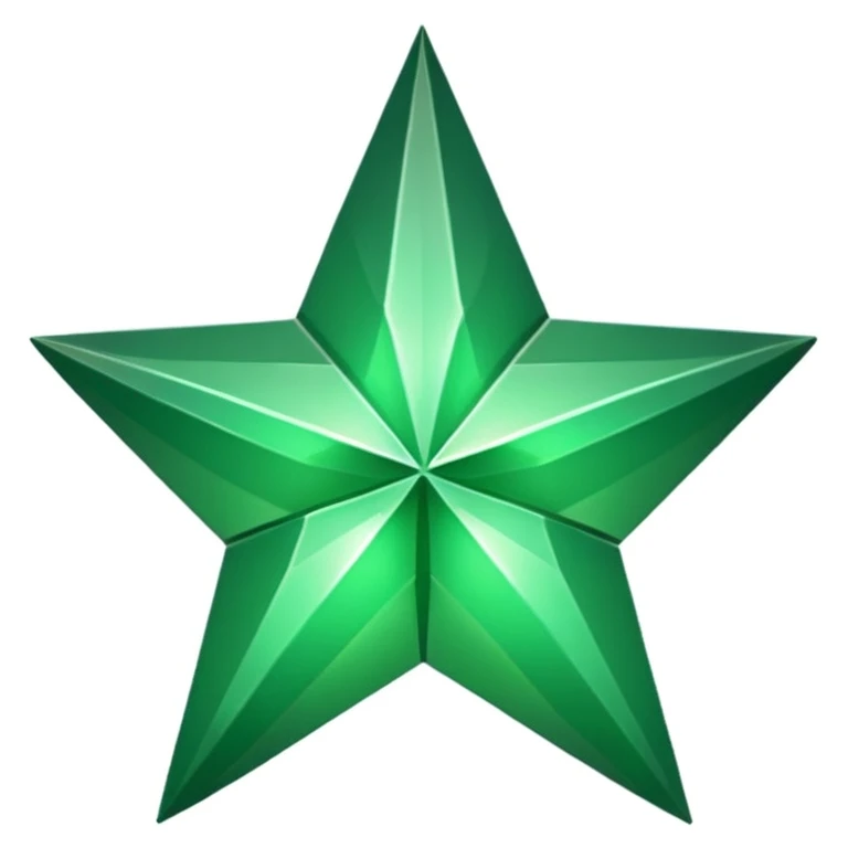 Half green star emoji