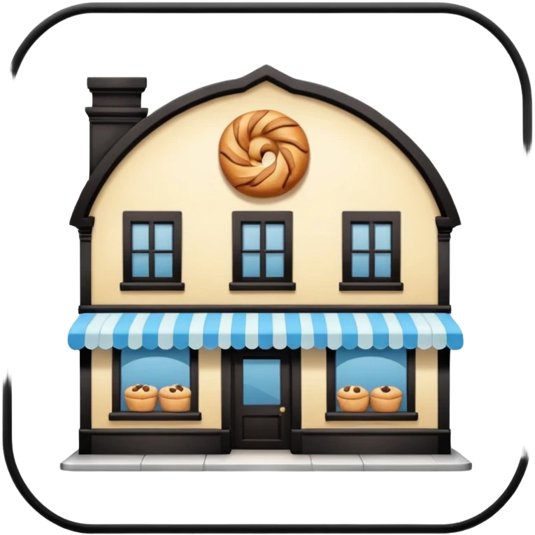 a bakery at a crossroads emoji