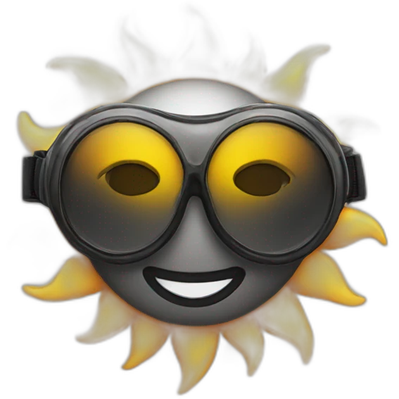 Sun with goggles  emoji