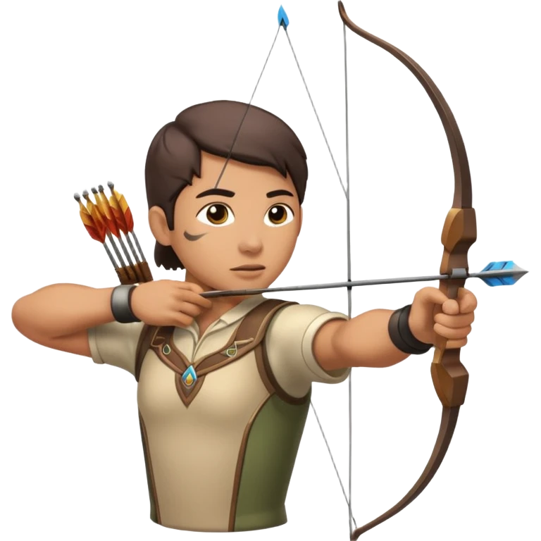 un archer  qui tire sur une cible emoji