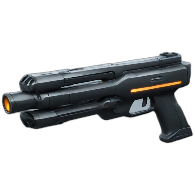 futuristic dark vacuum pistol emoji