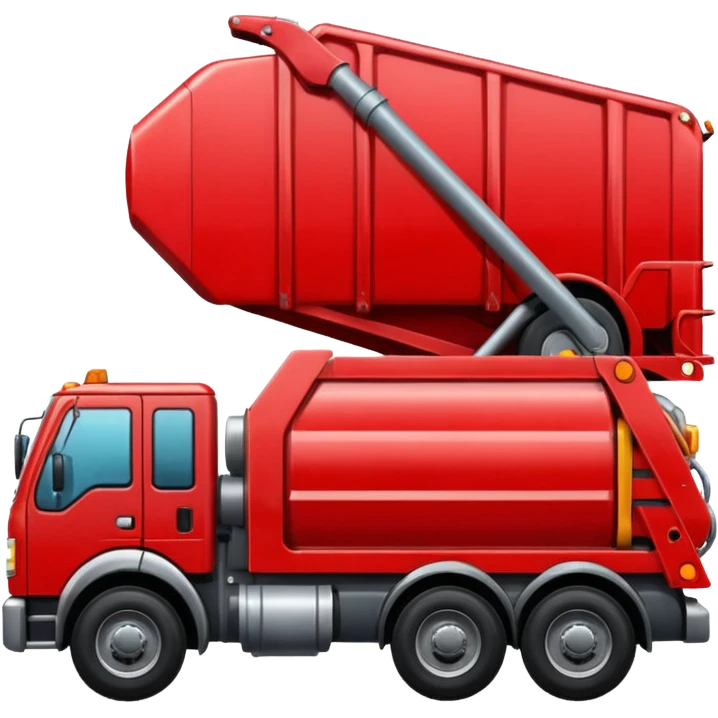 garbage truck red emoji