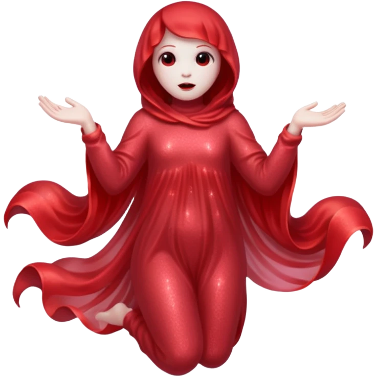 red glitter ghost style hype emoji