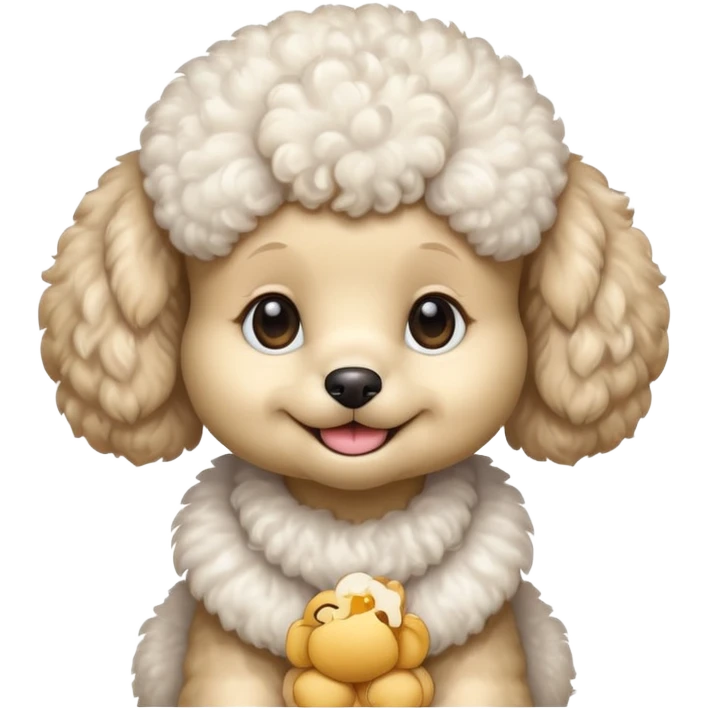 smile, baby Poodle
, only face  emoji