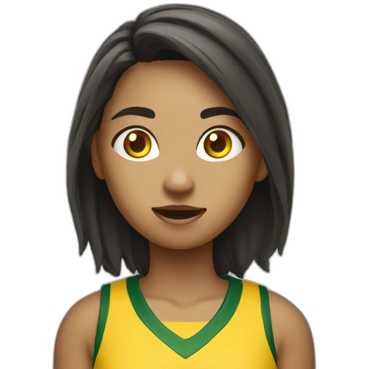 Teenage girl handball yellow jersey shooting  emoji