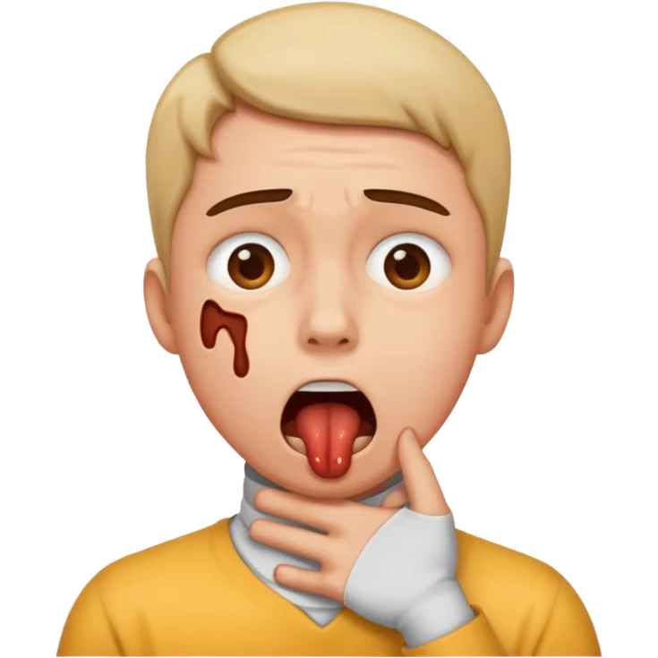Person choking neck with hands  emoji