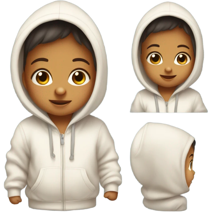 baby wearing a hoodie emoji