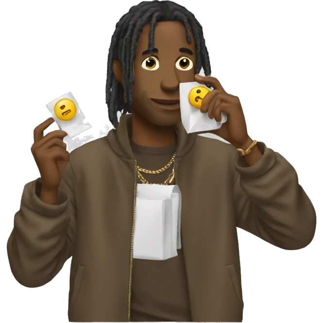 Travis Scott buying a product  emoji