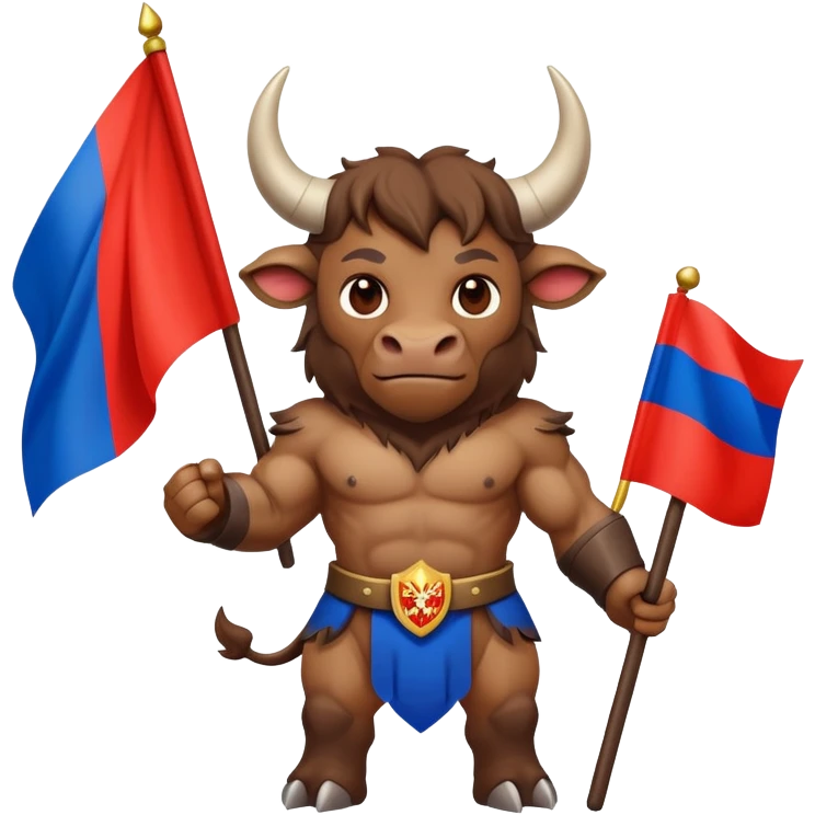 minotaur with russian flag emoji