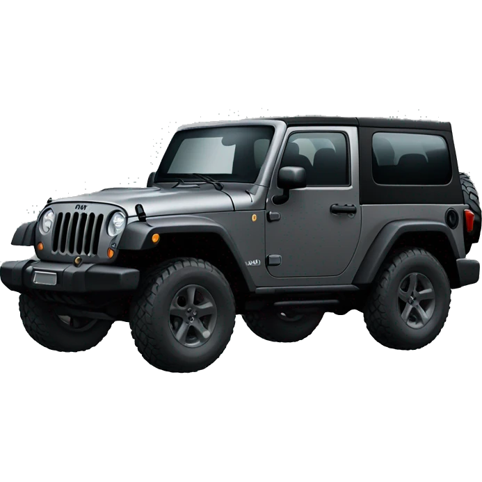 a jeep rubicon black color emoji