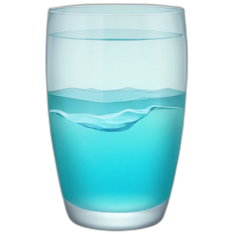 clear water in glass emoji