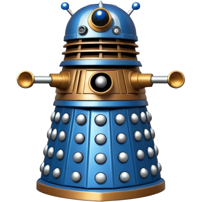 dalek silver and blue and bronze emoji