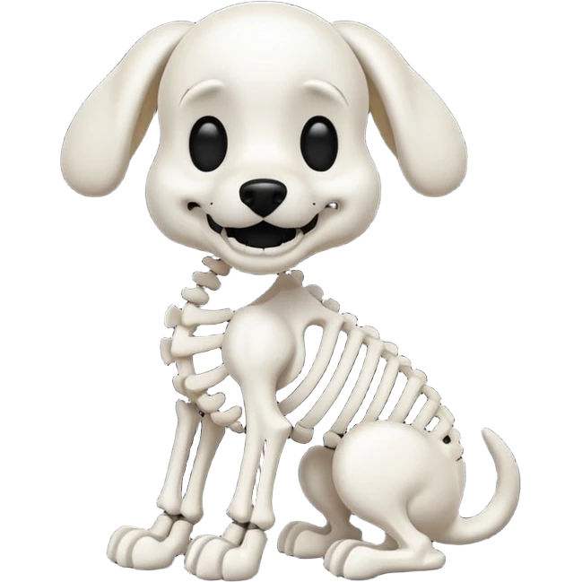 Pluto as a skeleton dog emoji