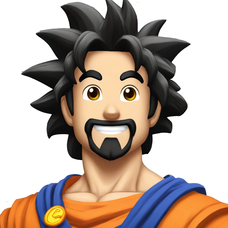 Sonrisa valvada goku blak emoji