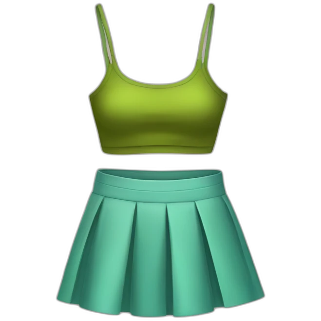 crop top and skirt emoji